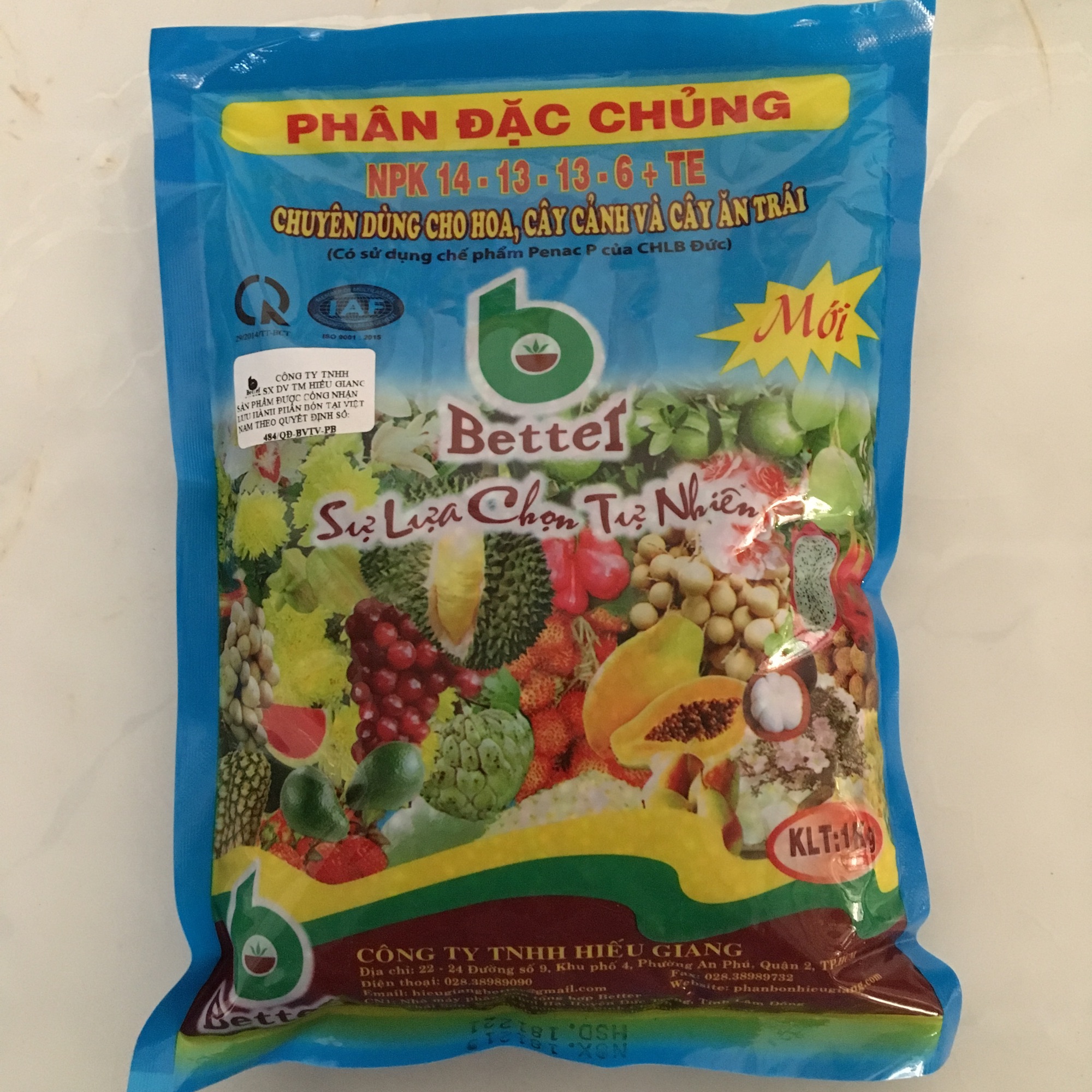 PHÂN BÓN CAO CẤP 14 - 13 - 13 - 6 + TE Chuyên dùng cho hoa, cây cảnh & rau màu ( Giá bán túi 1 kg)