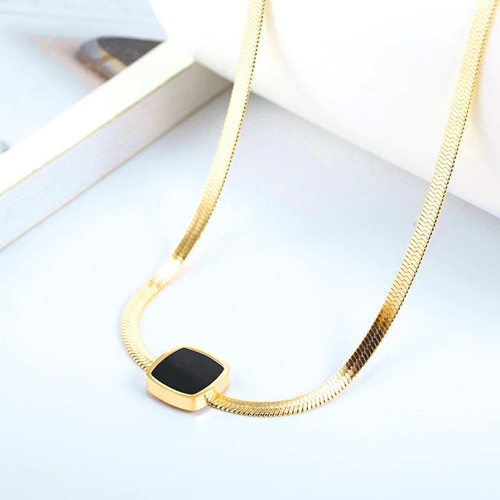 DÂY CHUYỀN TITAN MÌ DẸP MẶT VUÔNG TN139 siêu đẹp, bền màu, chuẩn thời trang