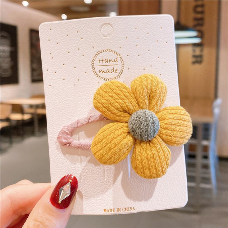Kẹp tóc bé gái handmade hình bông hoa dễ thương