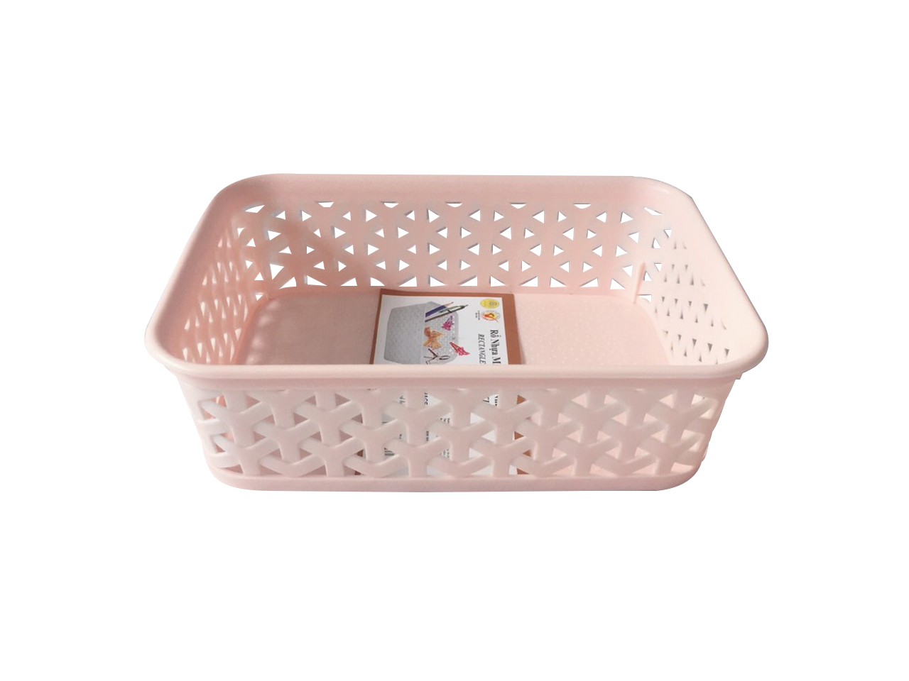 Rổ nhựa mây chữ nhật TỰ LẬP  TL949 - 20 X 14.5 X 6.5CM