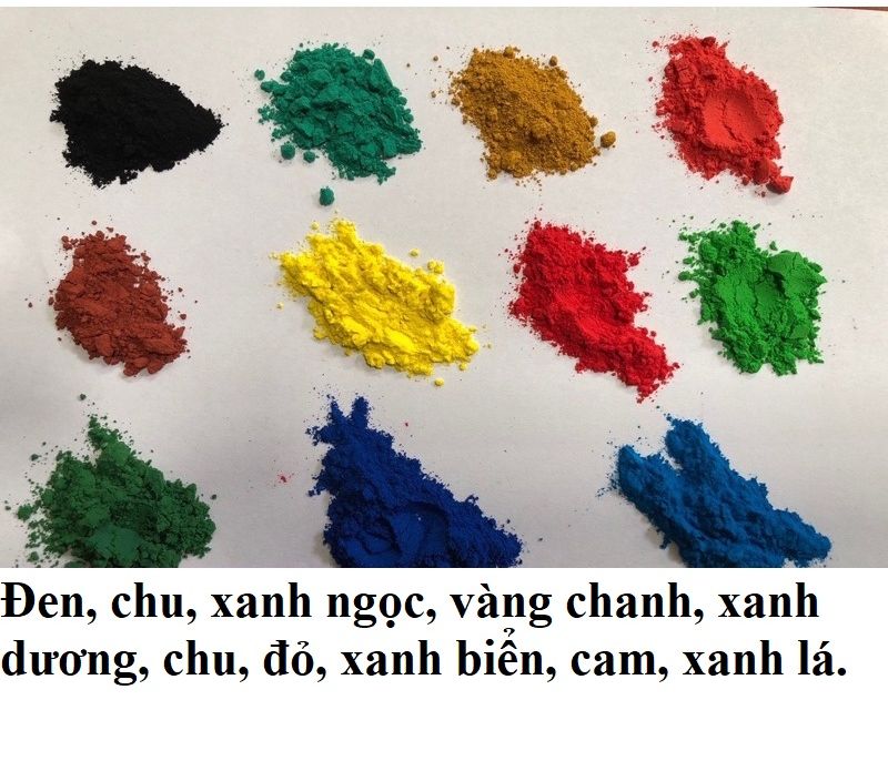 Bột màu xây dựng nhiều màu siêu đẹp được lựa chọn màu cam kết hài lòng