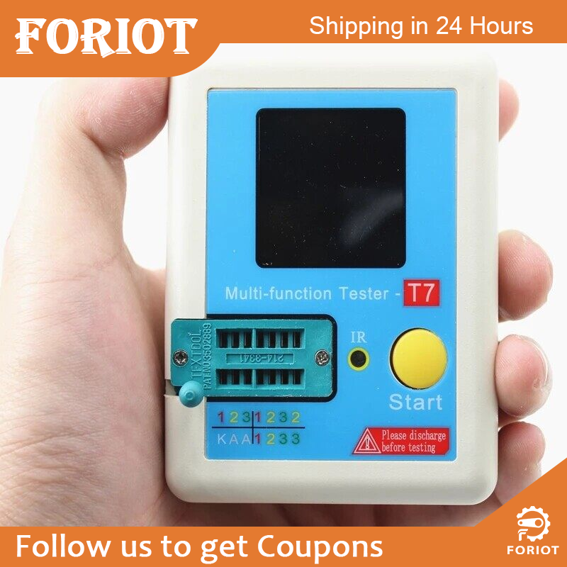 Foriot Chính Thức LCR-T7 Máy Kiểm Tra Bóng Bán Dẫn TFT Diode Máy Kiểm Tra Điện Dung LCR ESR Máy Đa Chức Năng Máy Đồng Hồ Đo Vạn Năng