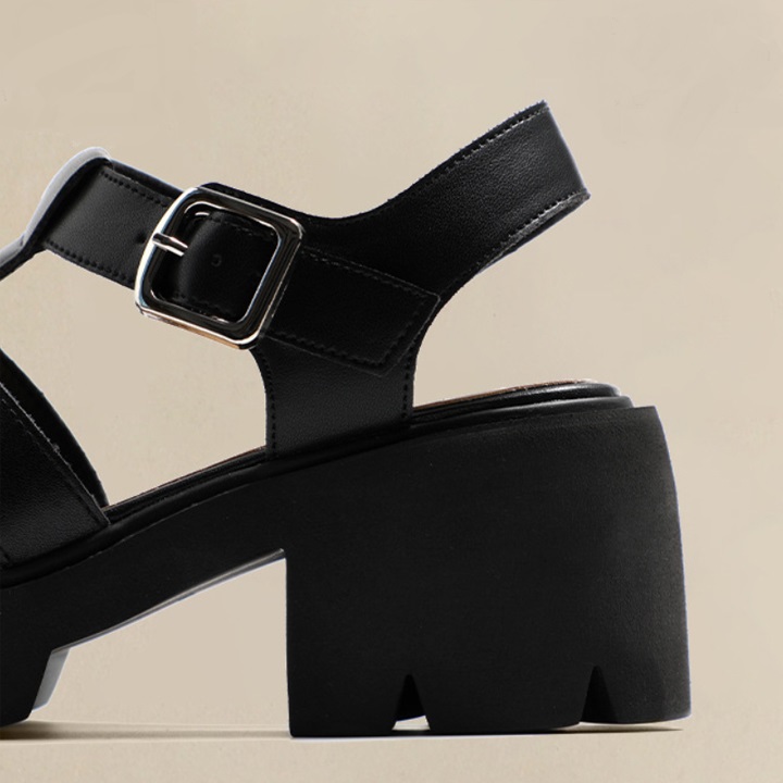 Sandal bít mũi đế vuông 6CM X395-370