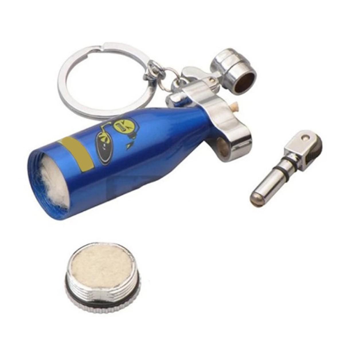 Bật lửa xăng đá Jobon hình chai dùng xăng bấc đá Zippo(Bạc Trắng)