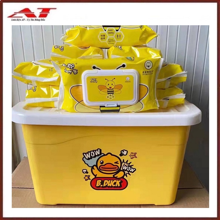 Thùng khăn ướt con ong vàng con vịt vàng