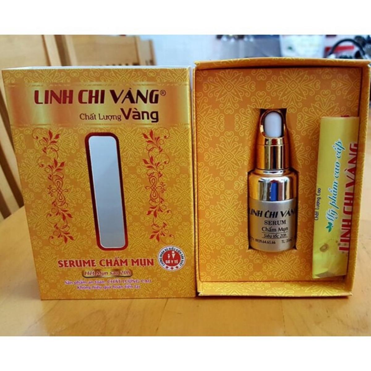 SERUM CHẤM MỤN SIÊU TỐC 20H LINH CHI VÀNG 25ML