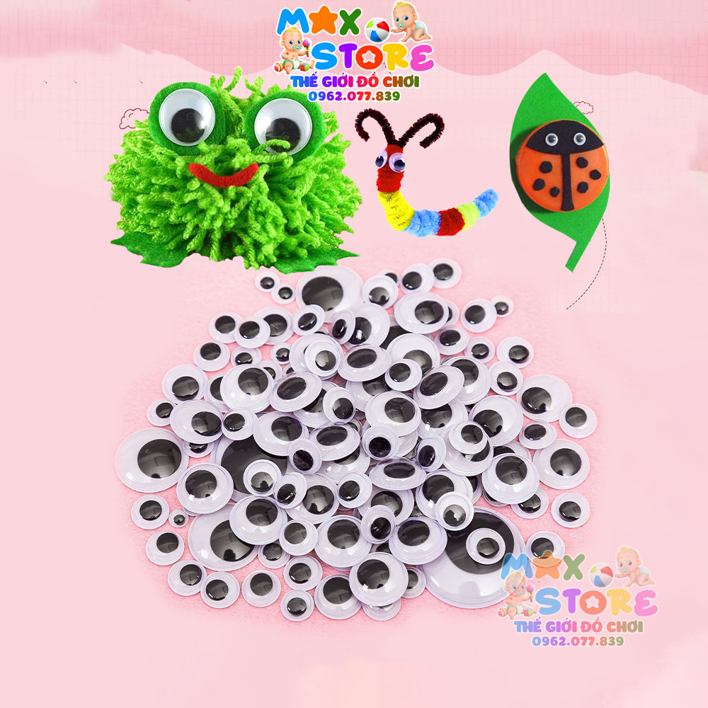 Mắt thú nhựa, mắt nhựa size 6mm-15mm giả làm đồ thủ công