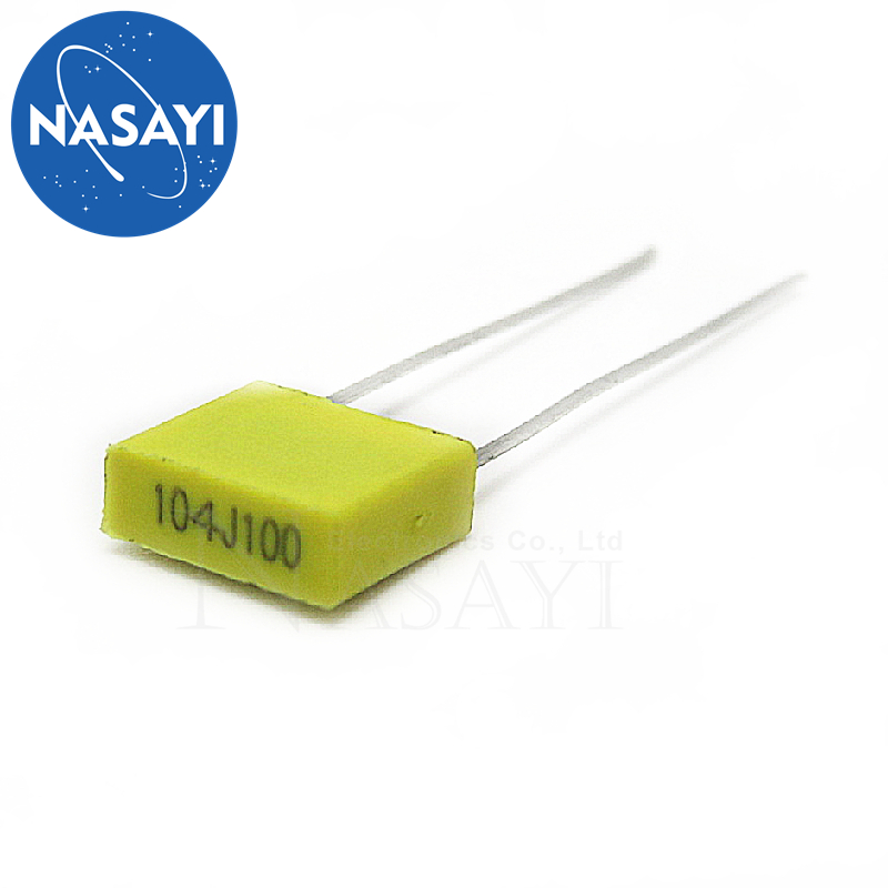 100pcs 校正电容 100v104j 100nf 0.1uf 较正电容 5mm脚距