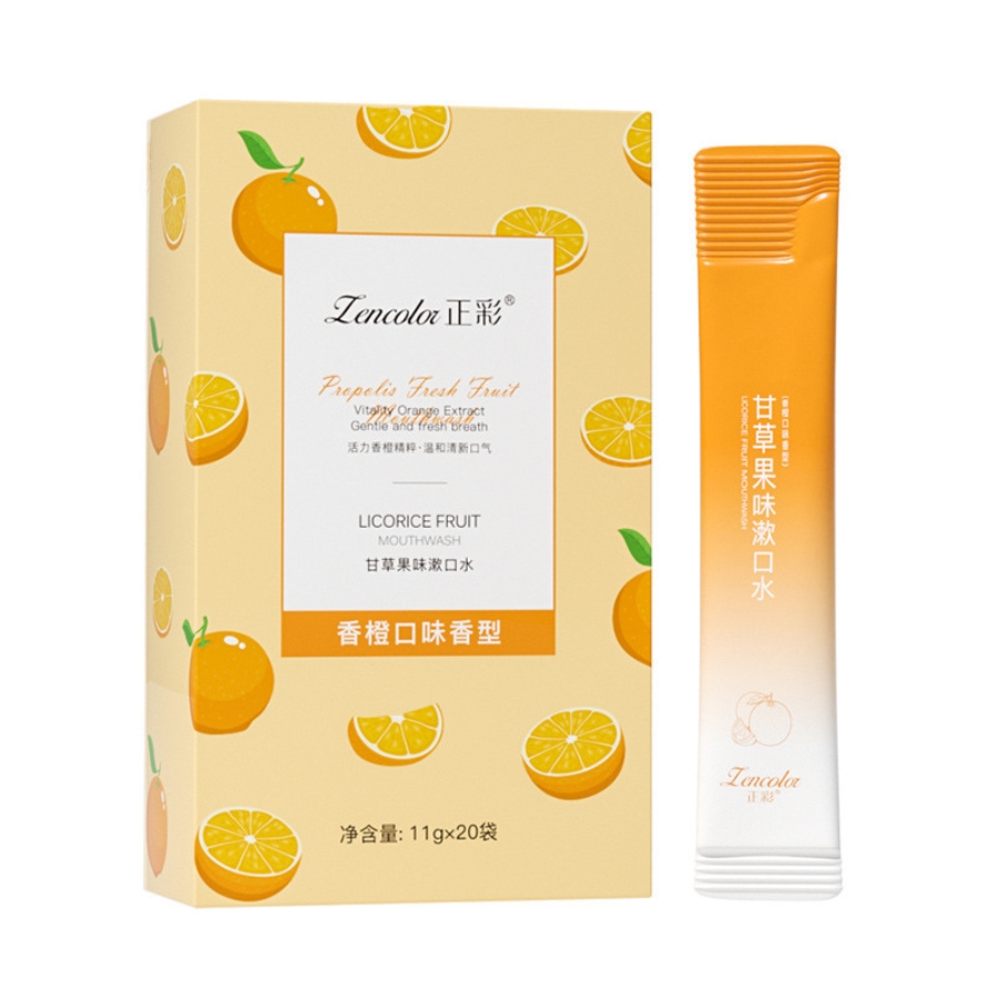 Convenient single-use sachet mouthwash helps to clean the oral cavity and prevent tooth decay