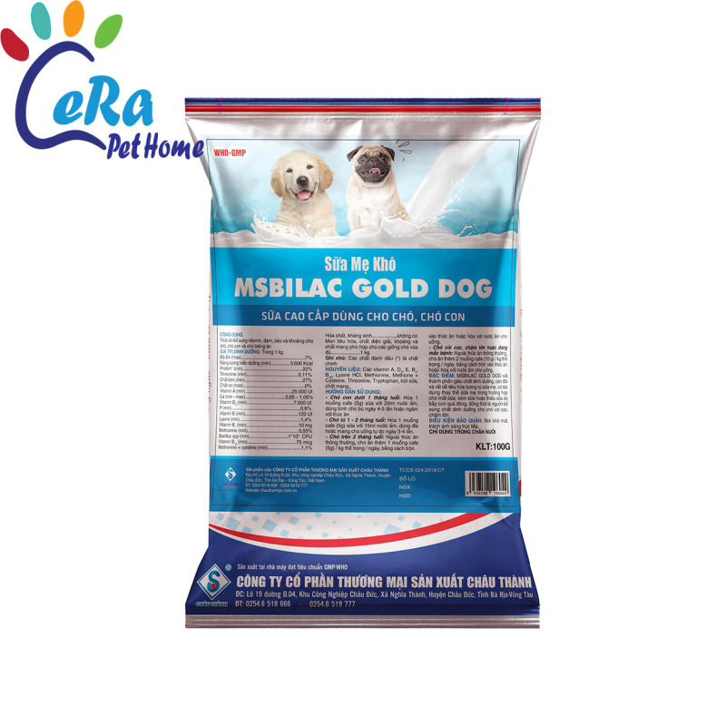 Sữa Mẹ Khô Cho Chó - Msbilac Gold Dog - 100gr