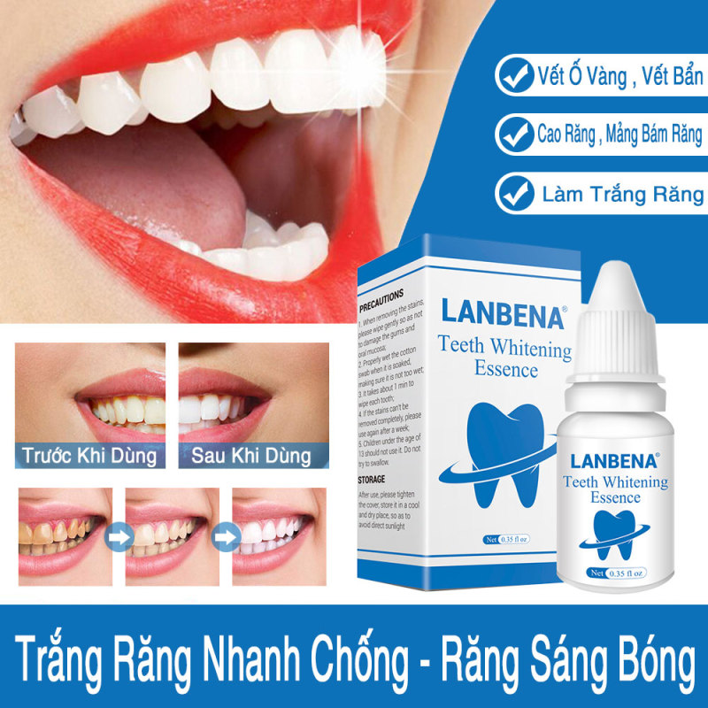 Lanbena Tinh Chất Tẩy Trắng Răng Hiệu Quả Khử Mùi Hôi Miệng Tẩy Vết Ố Vàng Whitening Teeth Treatment Oral nhập khẩu