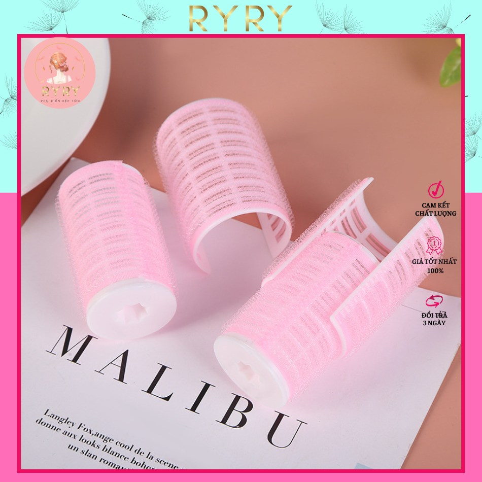 Set 2 lô cuốn tóc tự dính 2 lớp (lô gai cuốn cúp tóc phồng mái 2 lớp)