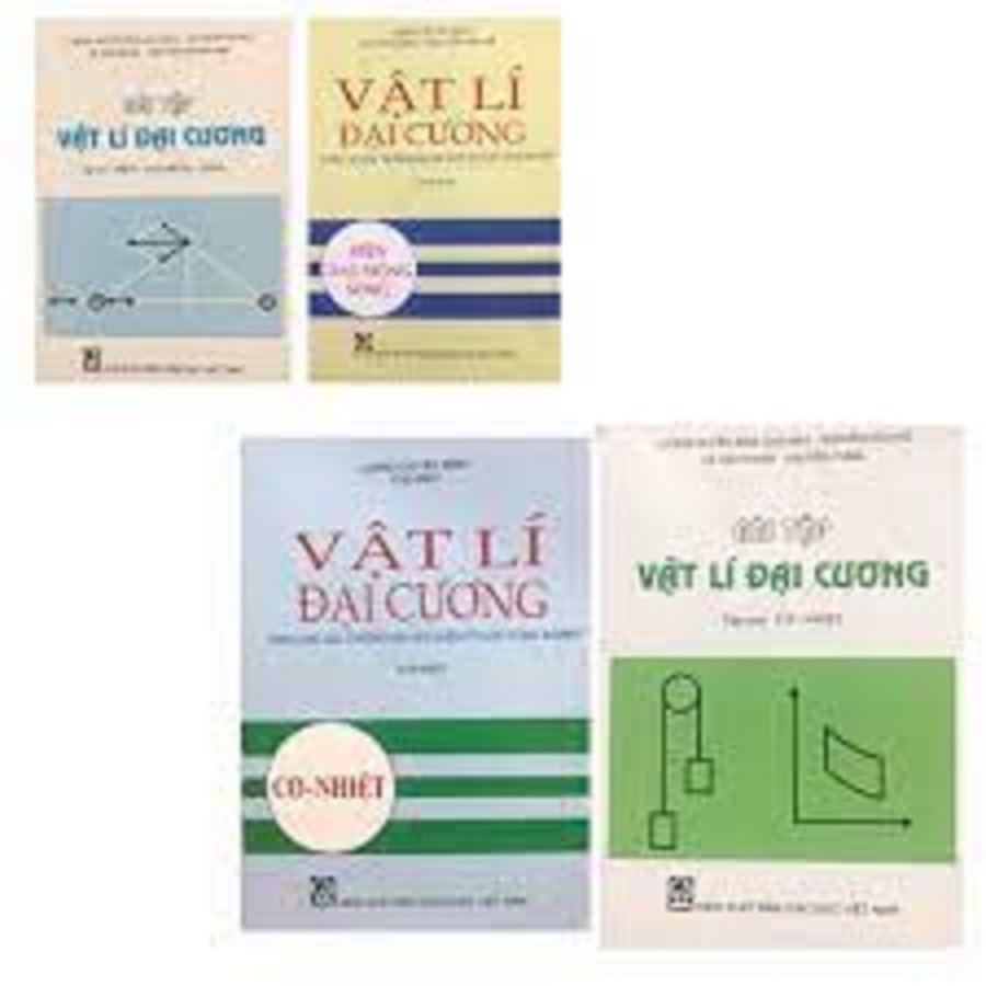 Combo 4 quyển ,Vật lí đại cương tập 1 tập 2 + Bài tập vật lí đại cương tập 1 tập 2