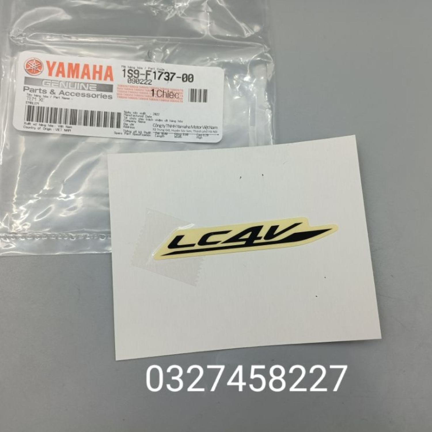 Tem dán nhựa bửng yếm lc4v exciter 2005-2010 zin