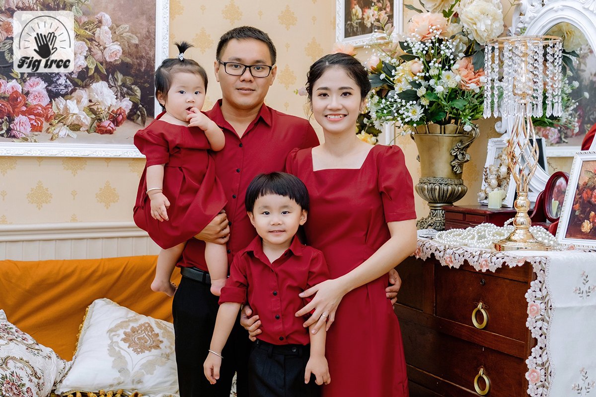 Combo gia đình sắc đỏ noel rực rỡ siêu cưng luôn!