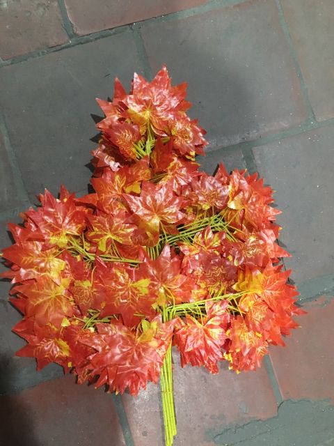 Cành lá phong đỏ 25lá