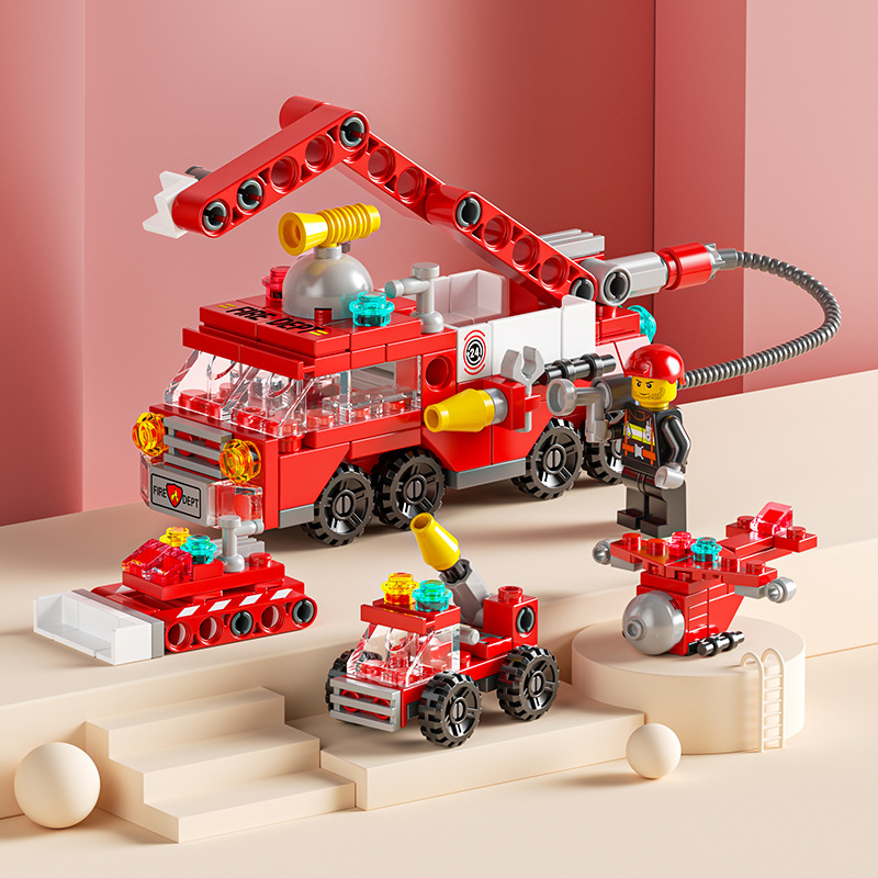Lego lắp ráp mô hình Xe cứu hỏa,  cho bé