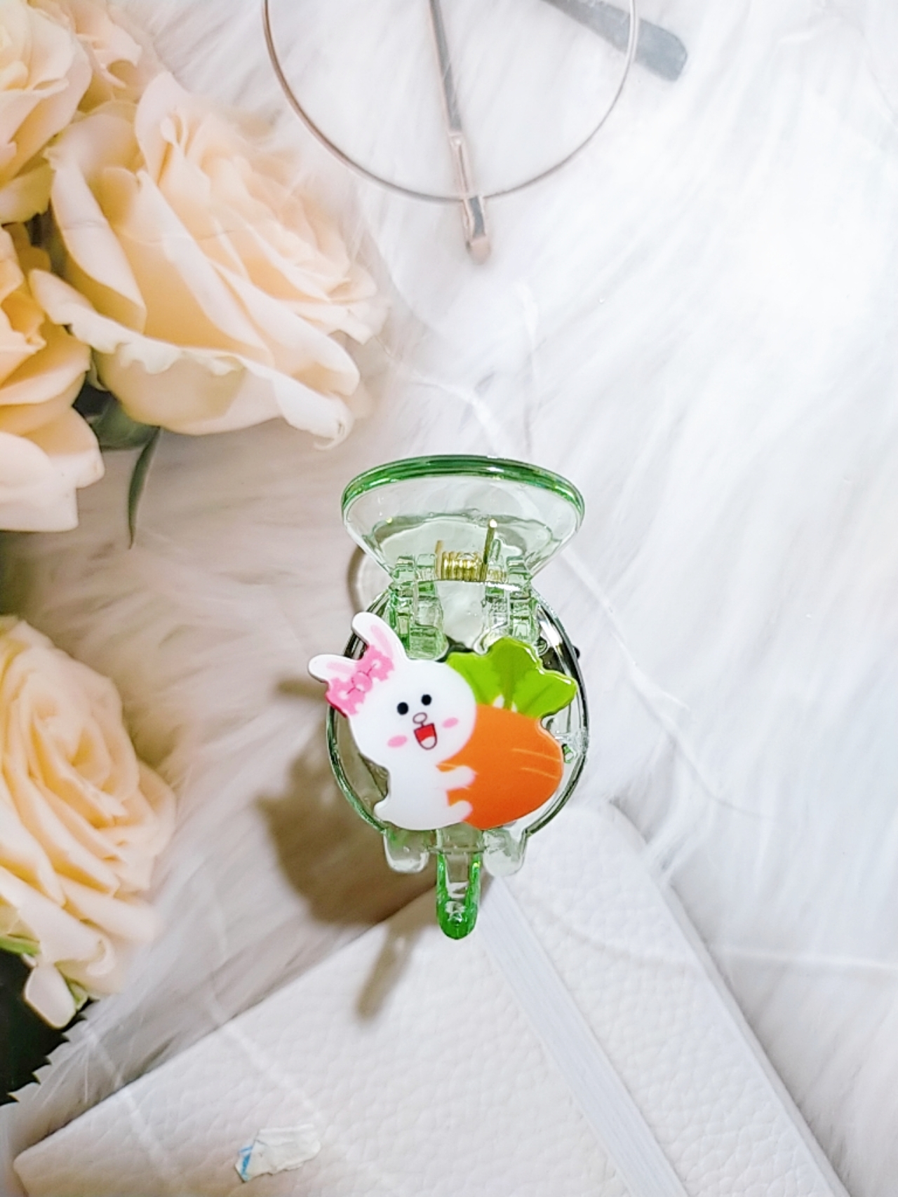 Kẹp tóc càng cua 3 răng trong suốt