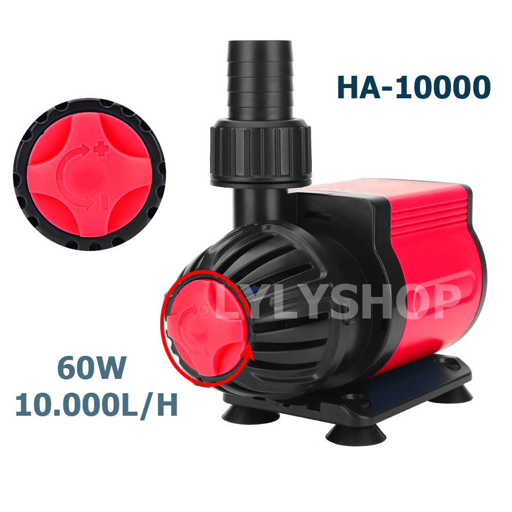 Water pump gecai ha 10000 (60W-10000l/h) core ceramic shaft, 9 rungs adjustable water pump filter fish tank, aquarium, miniatures, penjing