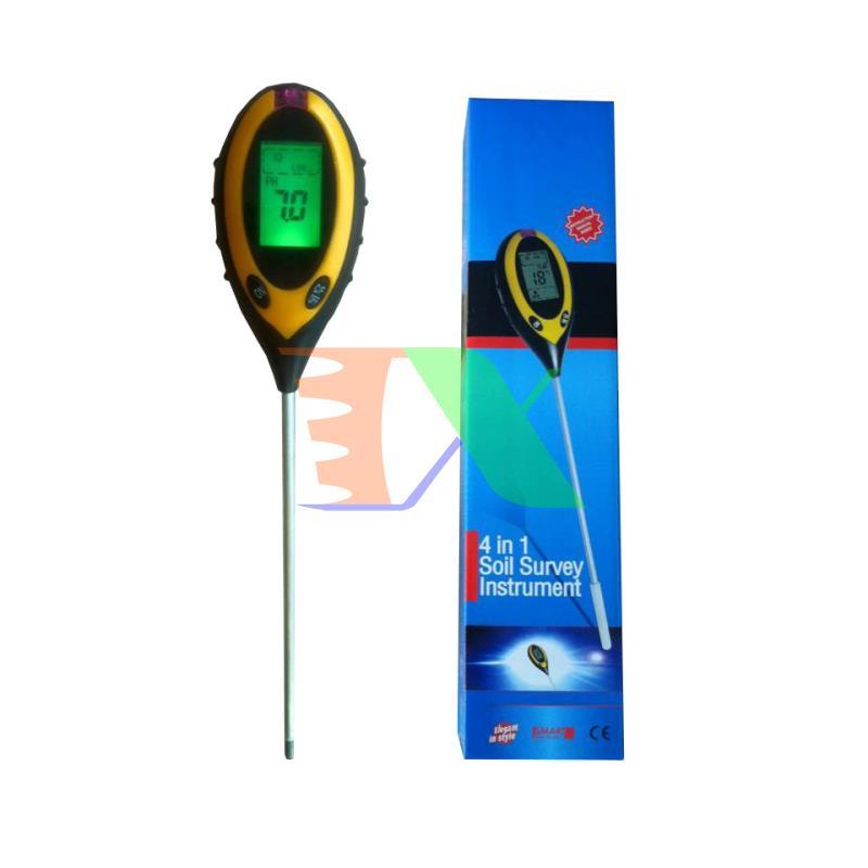 PH meter electronic, instrument pH meter soil 4 in 1, pH test strips, độ ẩm, light, temperature