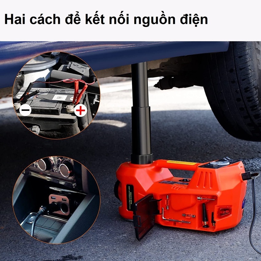 Bộ nâng kích gầm điện 5 tấn, kiêm máy bơm lốp và máy siết ốc ô tô đa năng 3 trong 1 ROGTZ TY-155EHJS - Hàng Nhập Khẩu Chính Hãng