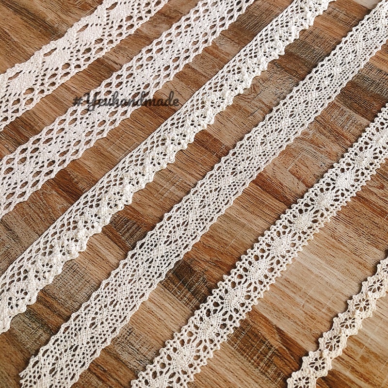 Dây ren trang trí mũ nón handmade