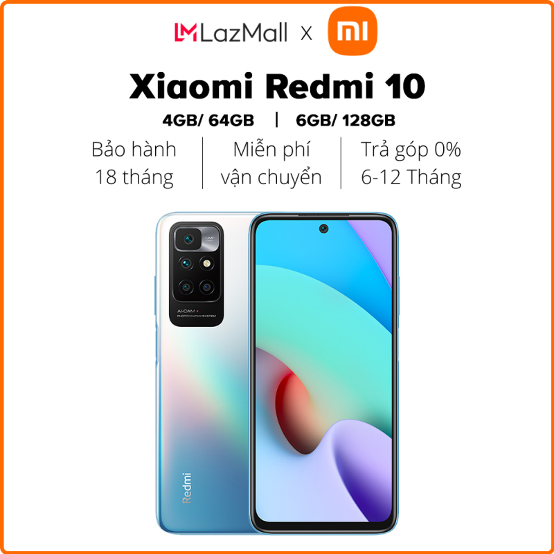 Điện thoại Xiaomi Redmi 10 (4GB/64GB 4GB/128GB) - Hàng chính hãng DGW - Trả góp 0%