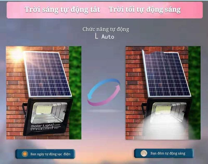 Bộ đèn Led pha năng lượng mặt trời (30W-60W-100W -200W )siêu sáng- Có chế độ bật tắt tự động, điều khiển từ xa, chống nước IP67