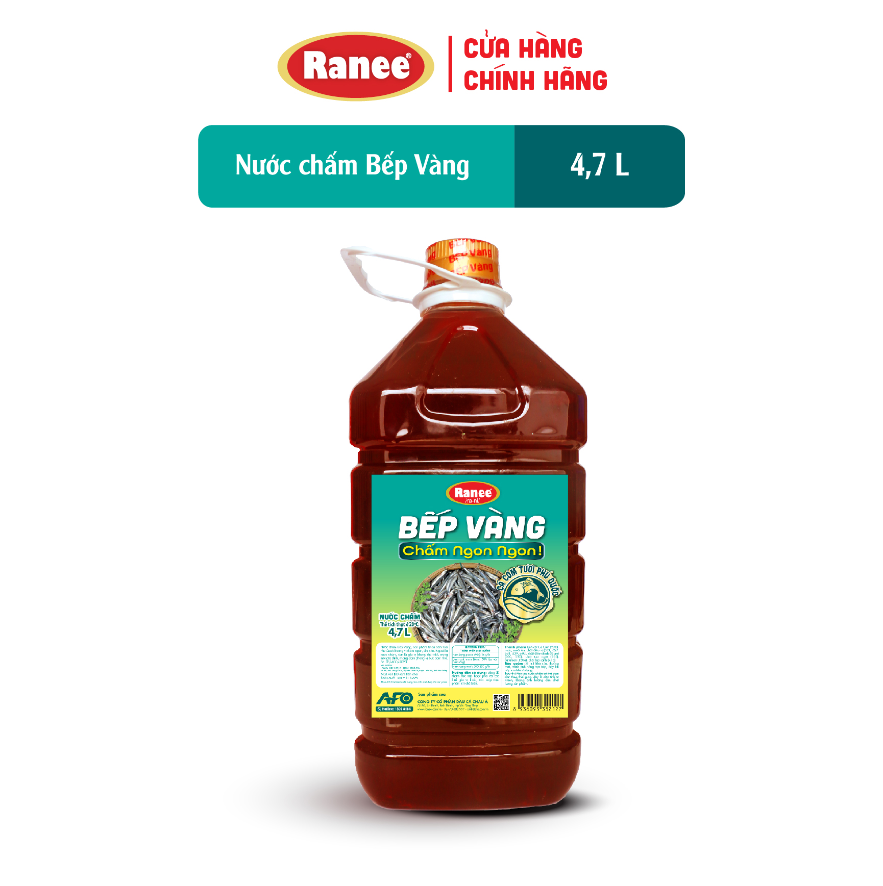 {Đơn 199k tặng hộp bơ -399k tặng vá gỗ} Nước chấm Cá Cơm Bếp Vàng siêu tiết kiệm 4.7 lít