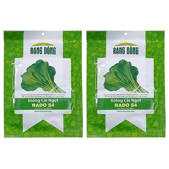 20 Gram Bịch Hạt Giống Cải Ngọt Rạng Đông