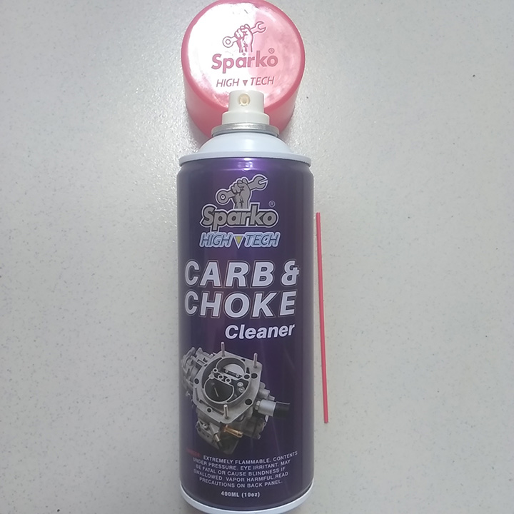 VỆ SINH BÌNH XĂNG CON SPARKO, 400ml (Carb & Choke Cleaner Sparko, 400ml)