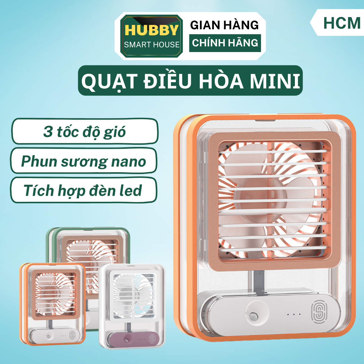 Quạt điều hoà mini để bàn, Quạt điều hòa hơi nước làm lạnh không khí cảm