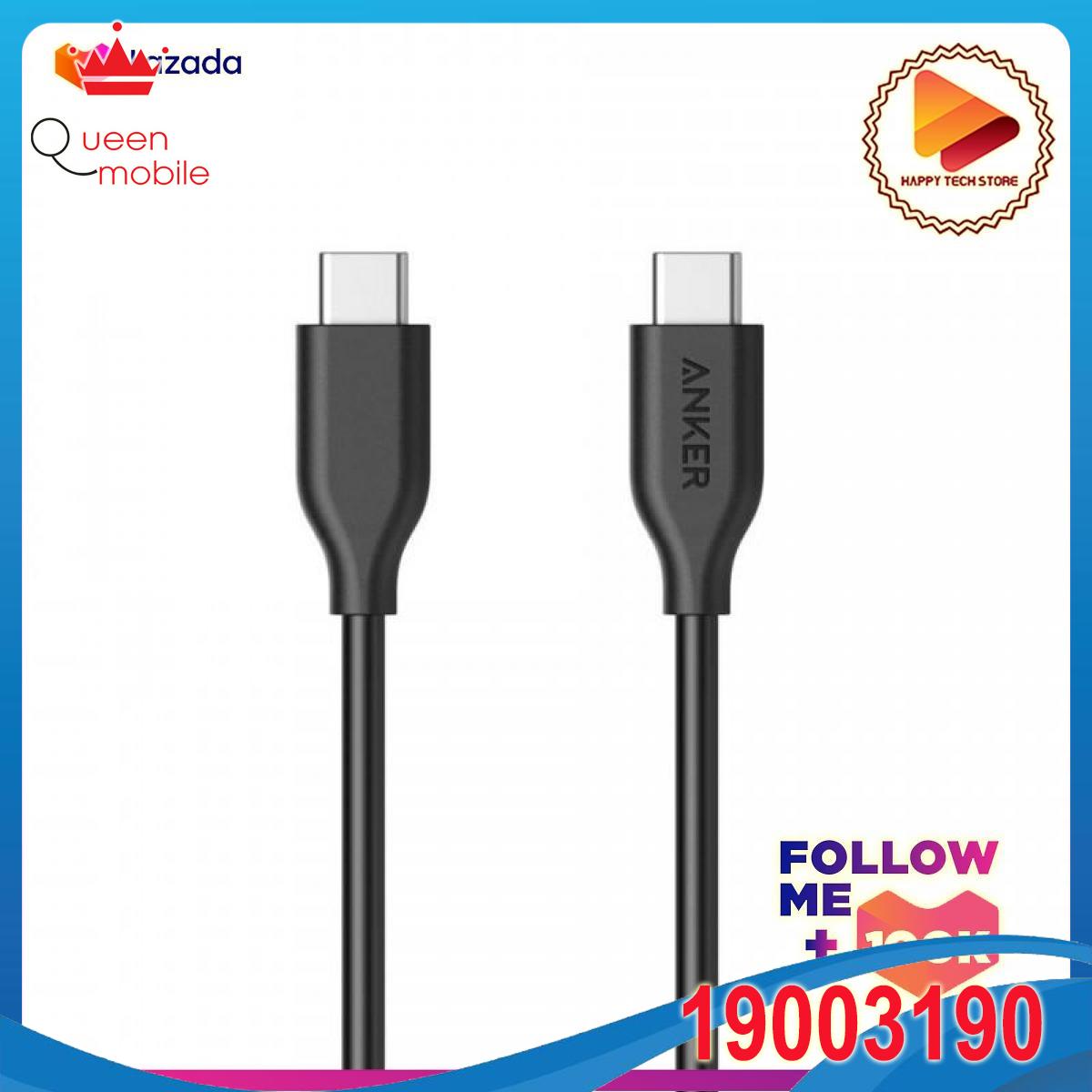 [HCM]Cáp Anker Powerline USB-C ra USB-C 2.0 - Dài 0.9m - A8181