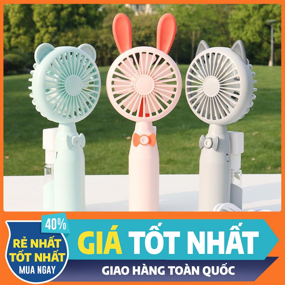 Quạt Phun Sương Cầm Tay Mini - Quạt Cầm Tay Mini Có Tích Hợp Phun Sương Siêu Mát