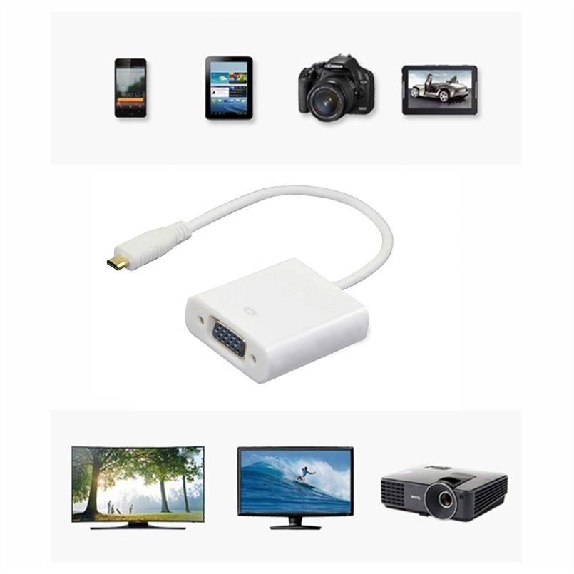 Cáp chuyển tín hiệu Micro HDMI sang VGA có âm thanh