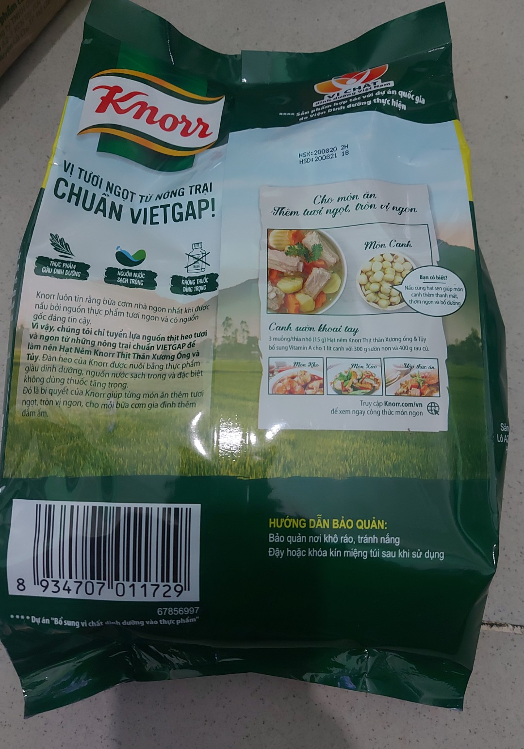 Bịt Hạt nêm Knorr 1.8kg hsd 19/1/2022
