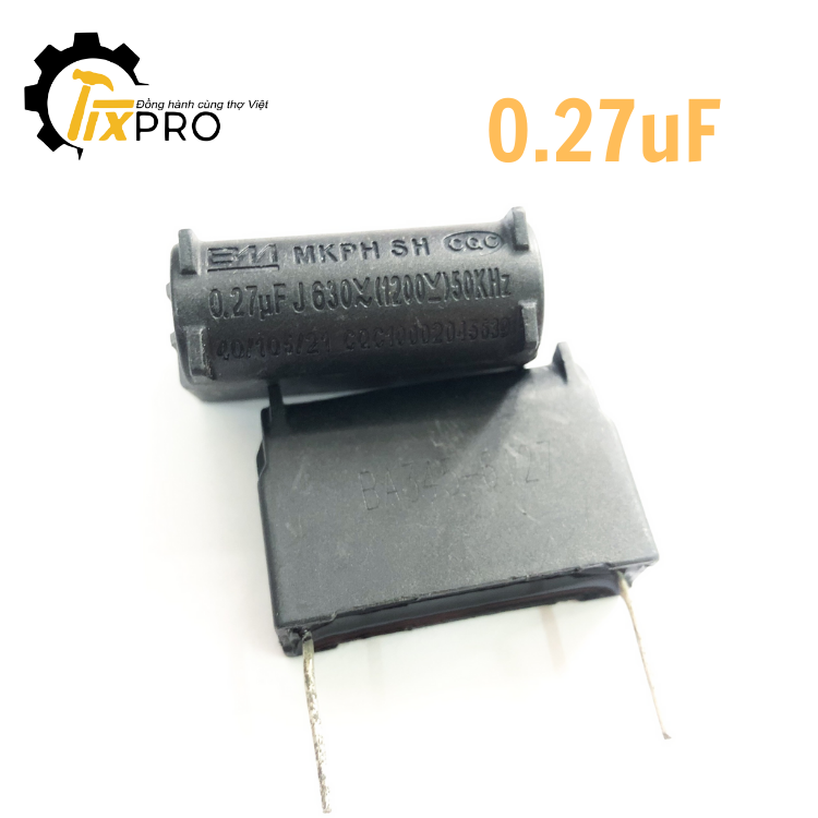 Tụ bếp từ 0.27UF 1200V đứng chính hãng BM - Fixpro