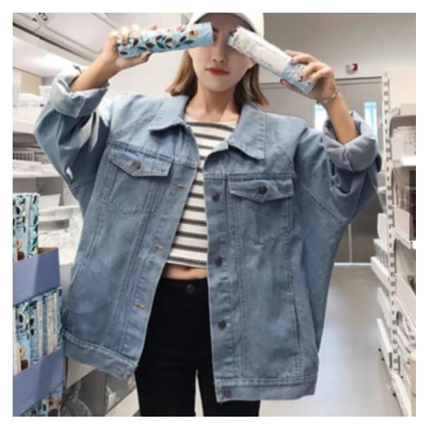 ÁO KHOÁC JEAN XANH NHẠT TRƠN UNISEX