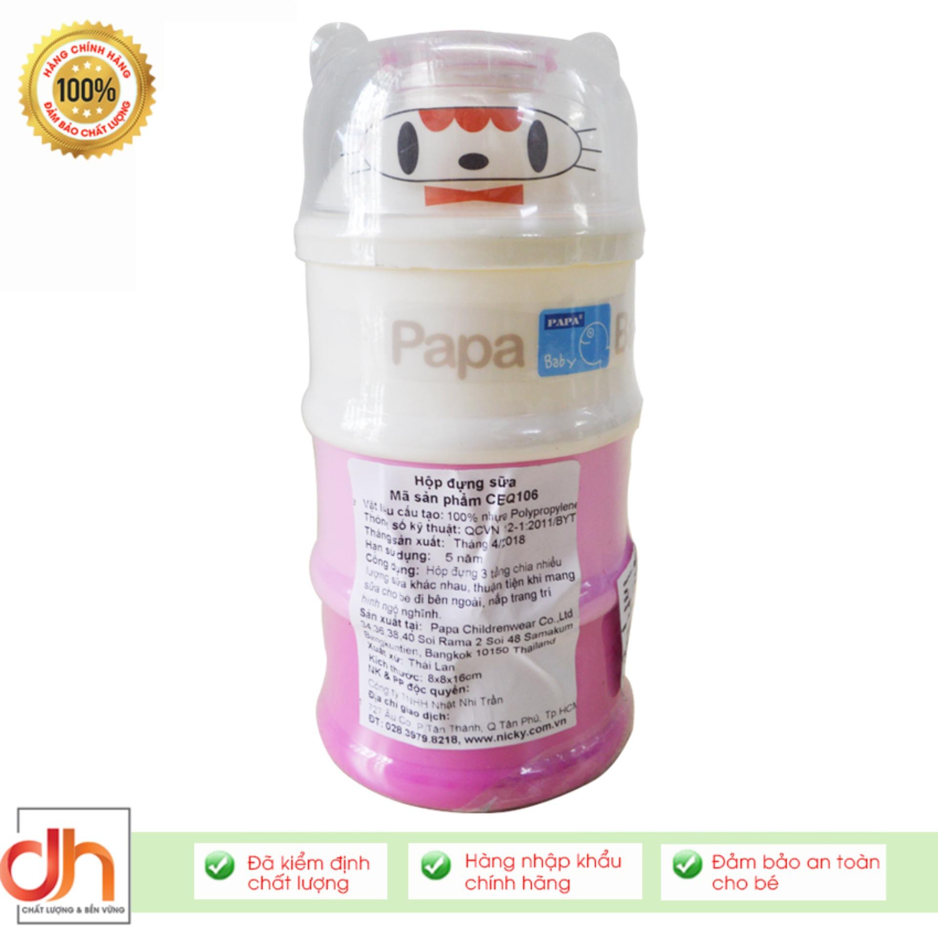 Hộp Đựng Sữa 3 Tầng PAPA Thái Lan (CEQ106)