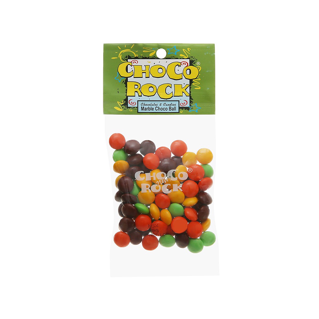 10 gói Kẹo socola Chocorock 65g (Dạng đá, bi, hướng dương, trứng)