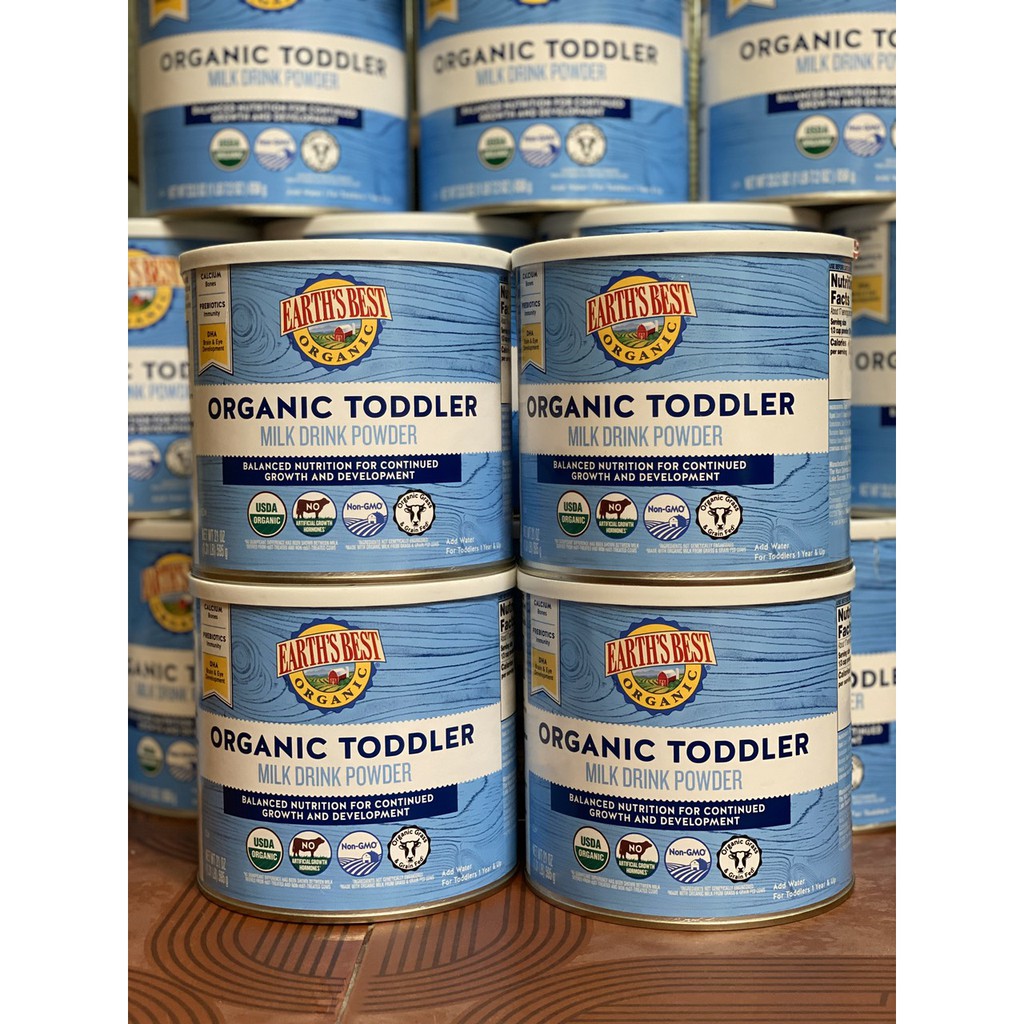 Sữa Earths Best xanh Earths Best organic Toddler 595gr hàng bay air Mỹ