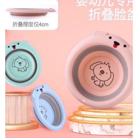 Chậu rửa mặt gấp gọn cho bé hình cún
