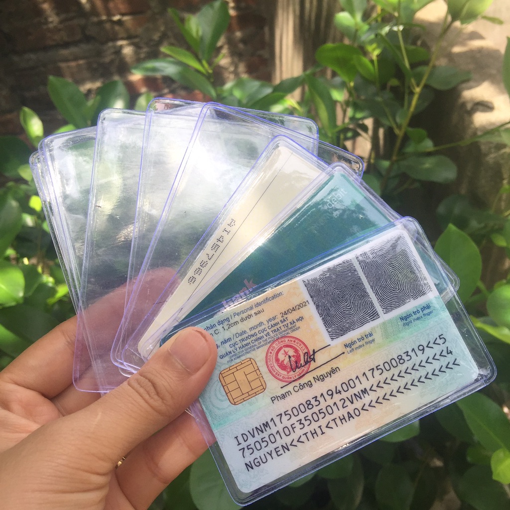 Combo 50 Túi đựng thẻ căn cước công dân trong suốt , bằng lái xe, ATM, Card visit, CMND ,vỏ bọc thẻ căn cước bằng lái xe thẻ tín dụng trong suốt