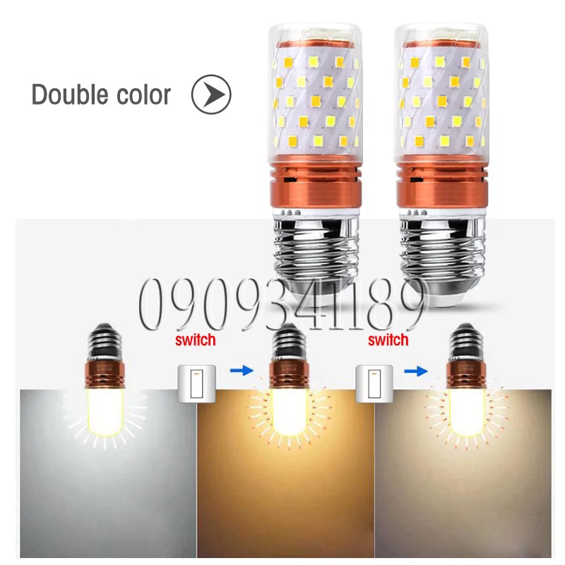 Bóng led bắp 3 chế độ ánh sáng  E27