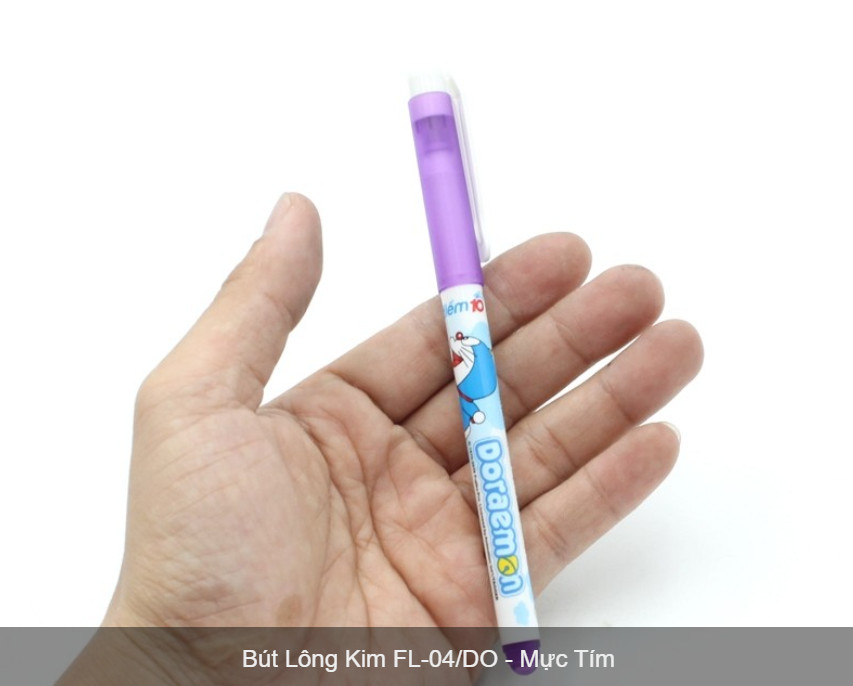 Bút lông kim màu tím FL08 Doremon (Hộp 10 cây)