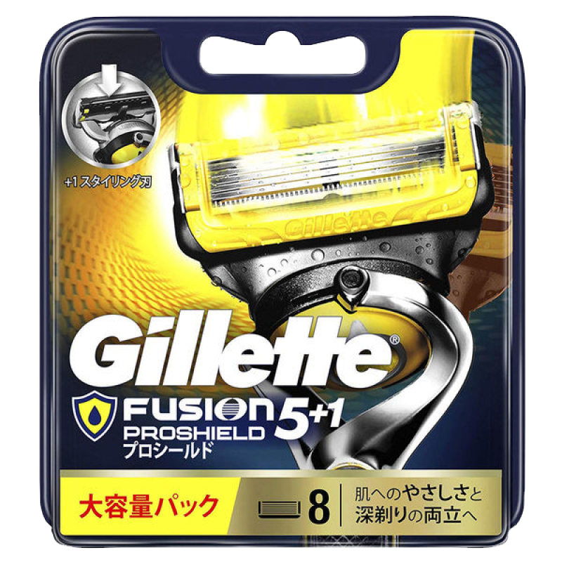 Vỉ 8 lưỡi dao cạo râu Gillette Fusion 5+1 Proshield Nhật Bản giá rẻ