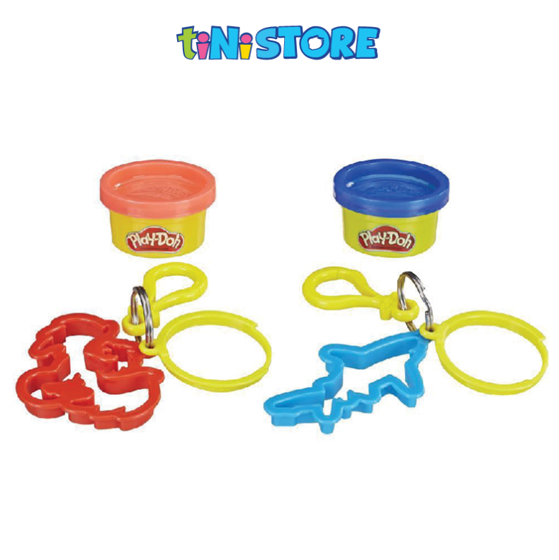 Đồ chơi Hasbro hộp đất nặn móc khóa khủng long và cá mập Play Doh E5000