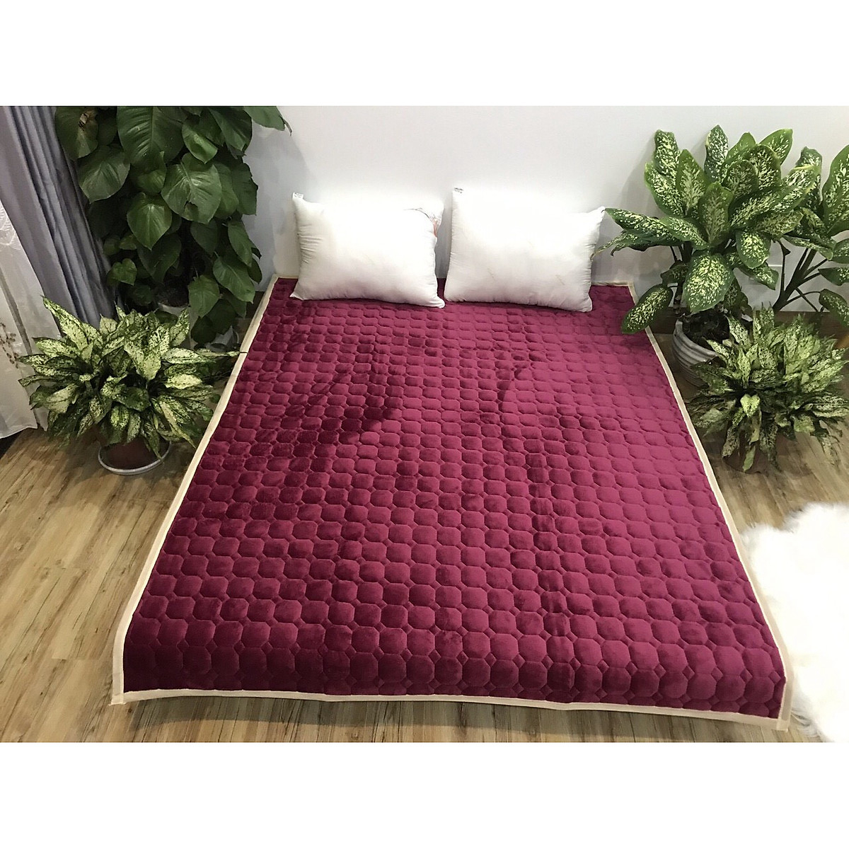 Thảm lông nhung cao cấp đa năng, kích thước1m8x2m bà béo Bedding mẫu 2020