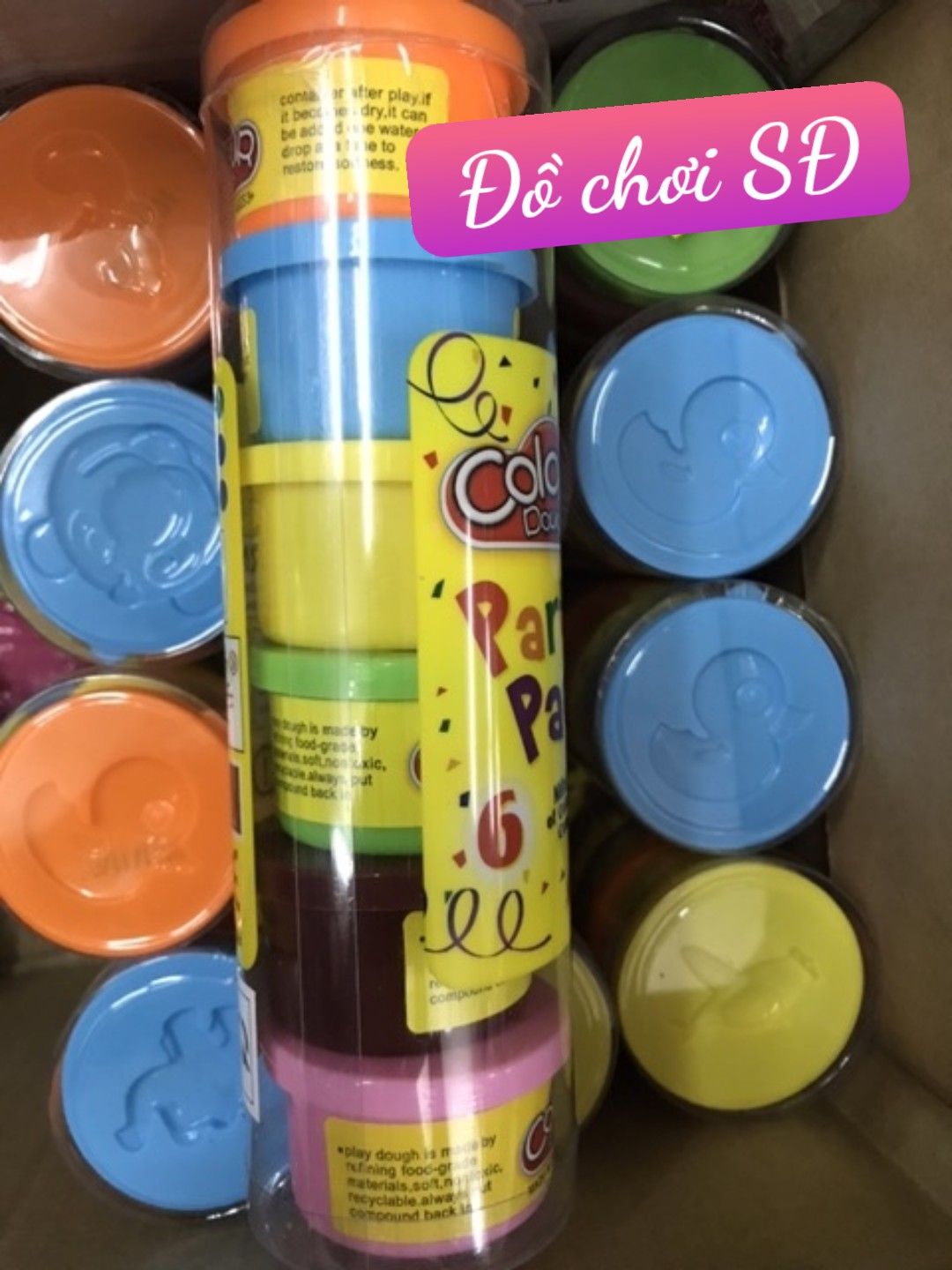 LON ĐẤT NẶN ĐẤT SÉT 6 MÀU - đồ chơi thủ công