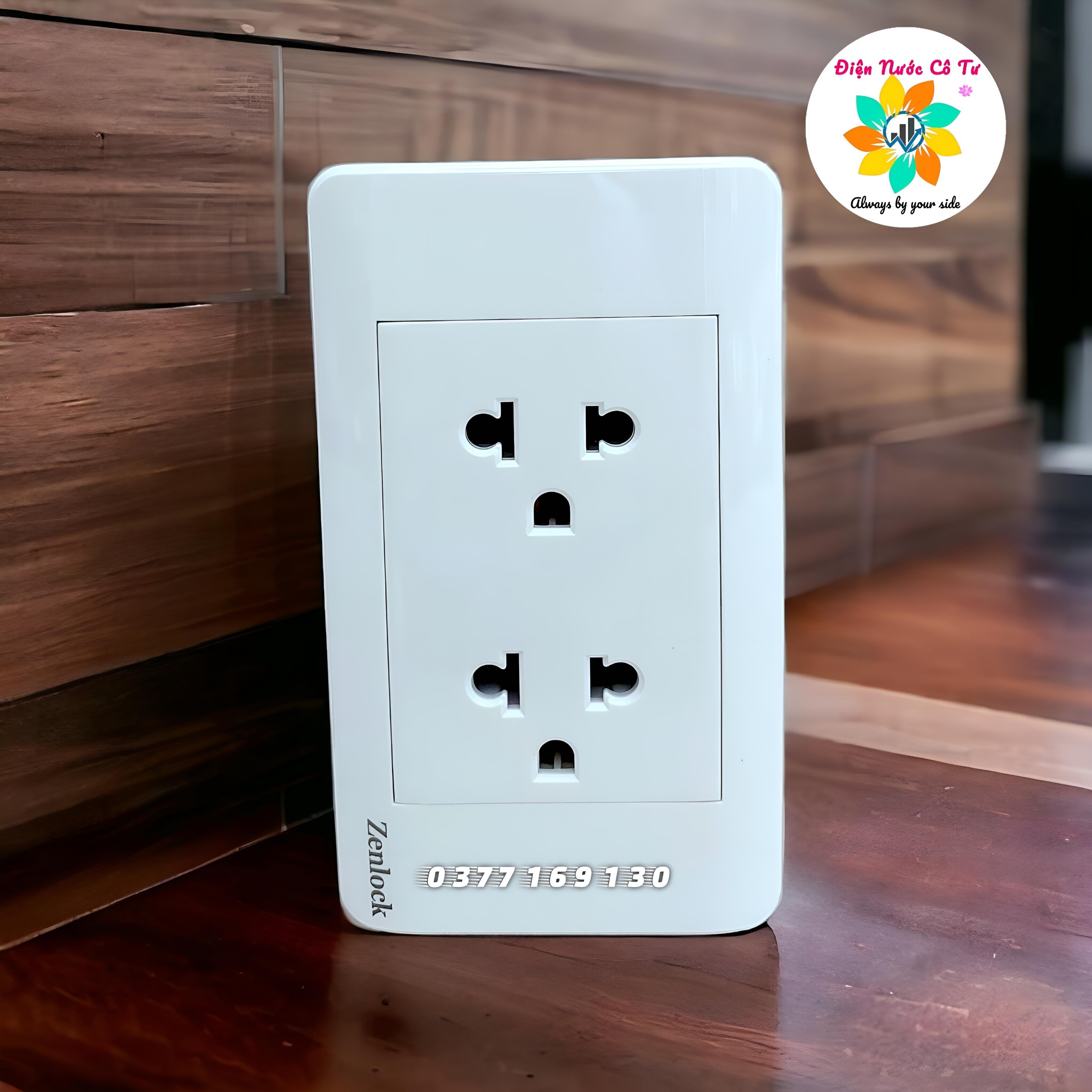 Ổ cắm điện 2 lỗ đôi 3 chấu 16a sino vanlock